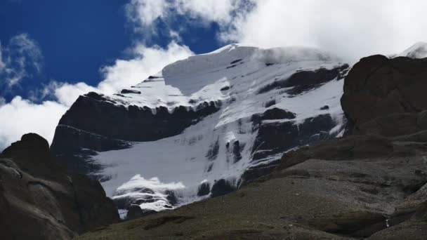 Heliga Kailas Mountain Tibet Home av Lord Shiva — Stockvideo