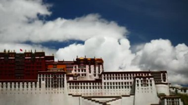 Potala Sarayı zaman atlamalı. Dalai lama yer. Lhasa, Tibet