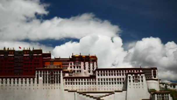Potala paleis time-lapse. Dalai lama plaats. Lhasa, Tibet — Stockvideo