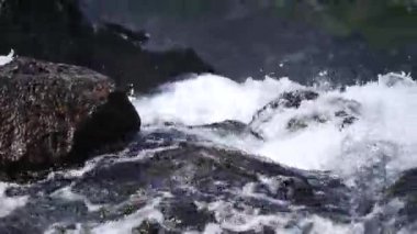 Yaz aylarında nehir dağ, şelale