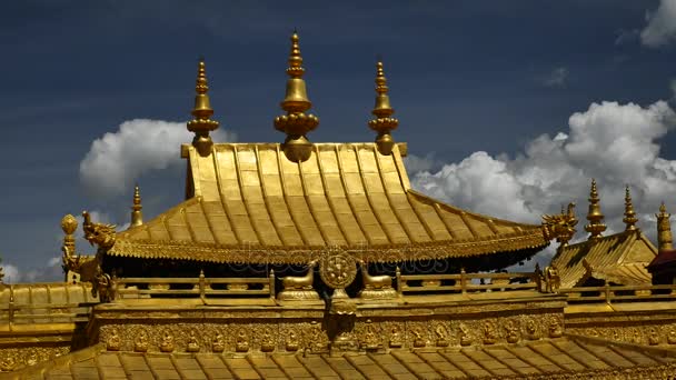 Jokhang tempel Tibetaans boeddhisme Lhasa-Tibet — Stockvideo