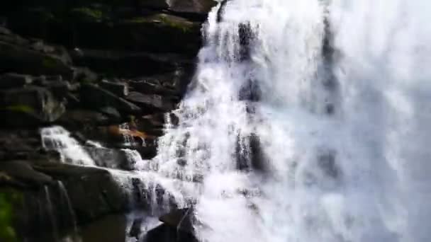 Cascata sul fiume di montagna in estate — Video Stock