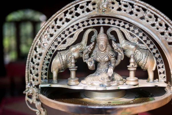 Devi Kamala indian goddess elephant sculpture — Stock Photo, Image