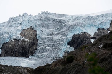 Mavi buz buzul açık. Buer buzul, Norveç.