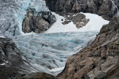 Mavi buz buzul açık. Buer buzul, Norveç.