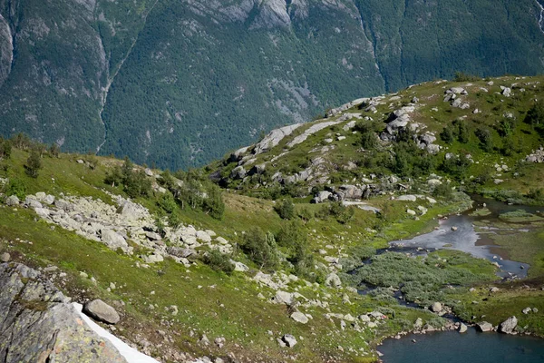 Norway - mountain lake in fjord — Stock Photo, Image