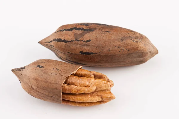 Pecan nuts isolated on white background — Stock Photo, Image
