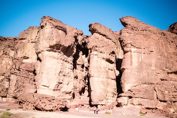 Геологическая особенность Соломонс Пилларс из парка Тимна Израиль — стоковое фото