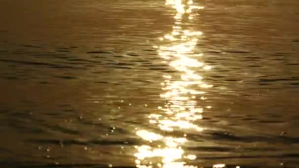 Reflejo del amanecer sobre las piedras y la arena en la playa Turquía — Vídeo de stock