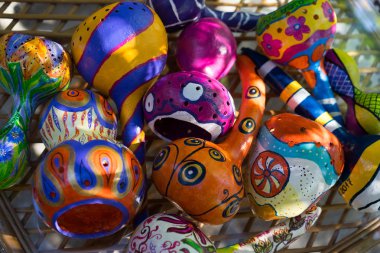 Kabak oryantal Türk lambalar Antalya, Türkiye - 25 Haziran 2017