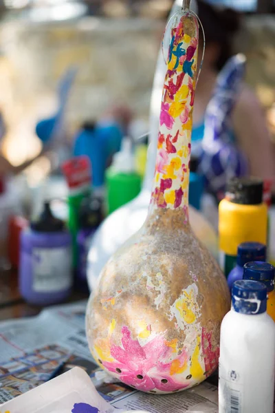 Kabak oryantal Türk lambalar Antalya, Türkiye - 25 Haziran 2017