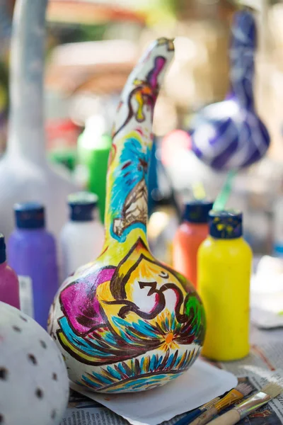 Kabak oryantal Türk lambalar Antalya, Türkiye - 25 Haziran 2017