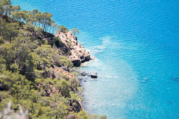 Vivid blue sea laguna background Turkey — Stock Photo, Image