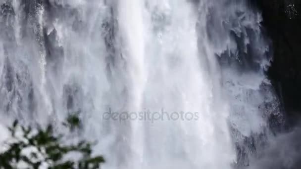 Cachoeira no rio da montanha no verão — Vídeo de Stock