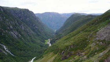 Mavi buz buzul açık. Buer buzul, Norveç dron görünümünden hava üzerinden