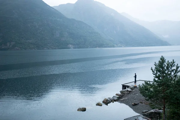 Norveç - temiz su ideal fiyort yansıması