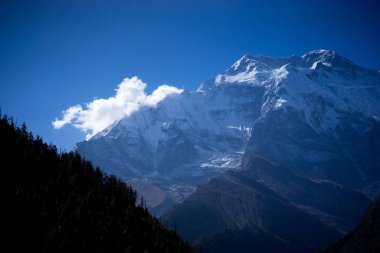 Annapurna tepe ve pass Himalaya dağlarında Annapurna bölge, Nepal
