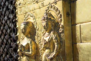 Swayambhunath aptalı Buddha Katmandu 'nun gözü
