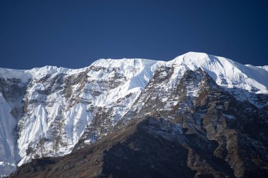 Annapurna tepe ve pass Himalaya dağlarında Annapurna bölge, Nepal