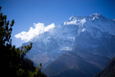 Annapurna tepe ve pass Himalaya dağlarında Annapurna bölge, Nepal