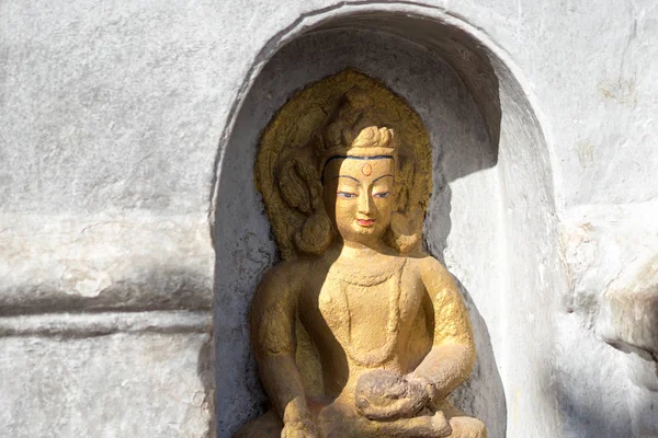 Swayambhunath stupa Eye Buddha Kathmandu — Stock Photo, Image