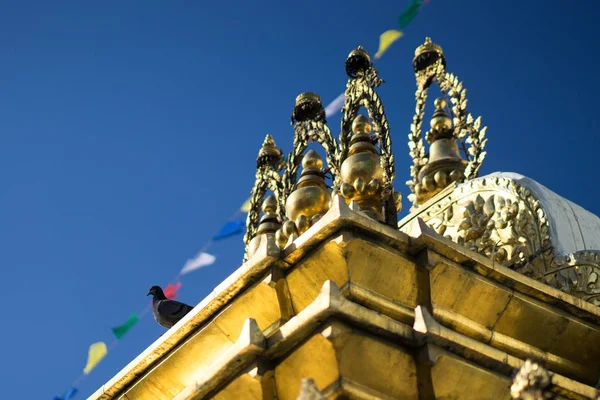 Swayambhunath stupa Olho Buda Kathmandu — Fotografia de Stock