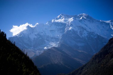 Annapurna tepe ve pass Himalaya dağlarında Annapurna bölge, Nepal