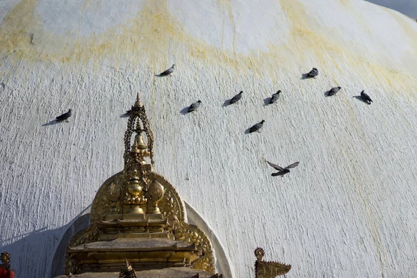 Swayambhunath stupa Eye Buddha Kathmandu — Stock Photo, Image