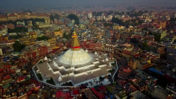 Stupa Bodhnath Kathmandu, Nepal - 26. Oktober 2017 — Stockvideo