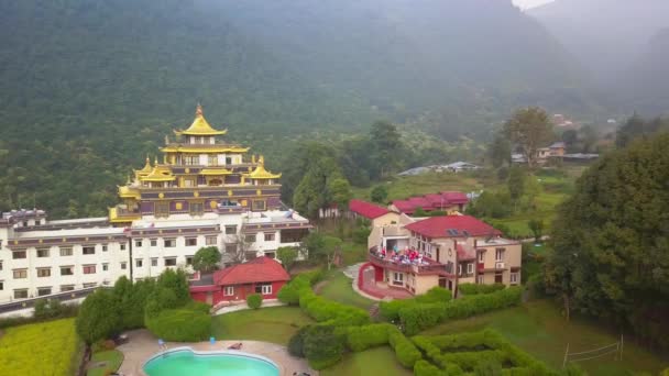 Tibetský klášter, údolí Káthmándú, Nepál - 17 října 2017 — Stock video