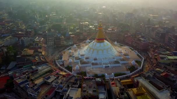 Stupa Bodhnath Kathmandu, Nepál - 26. října 2017 — Stock video