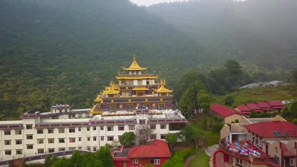 Buddhistiska kloster, Kathmandudalen, Nepal - 16 oktober 2017 — Stockvideo