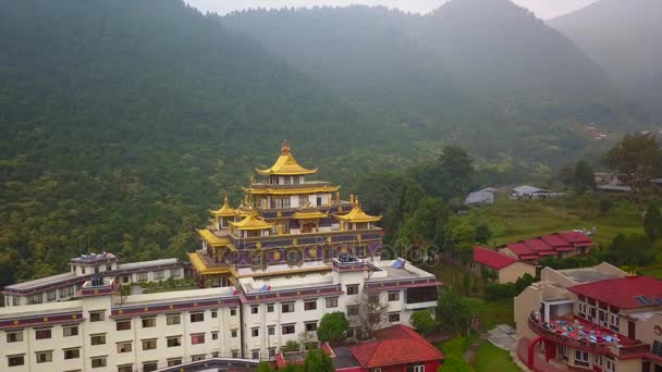 Buddhalainen luostari, Kathmandun laakso, Nepal - 16. lokakuuta 2017 — kuvapankkivideo