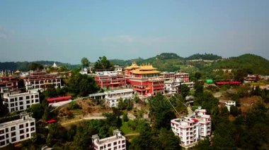 Tibet rahipleri manastır Vadisi Katmandu, Nepal - 17 Ekim 2017 yakınındaki
