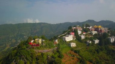 Tibet rahipleri manastır Vadisi Katmandu, Nepal - 17 Ekim 2017 yakınındaki