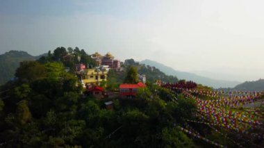 Tibet rahipleri manastır Vadisi Katmandu, Nepal - 17 Ekim 2017 yakınındaki