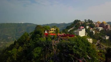 Tibet rahipleri manastır Vadisi Katmandu, Nepal - 17 Ekim 2017 yakınındaki