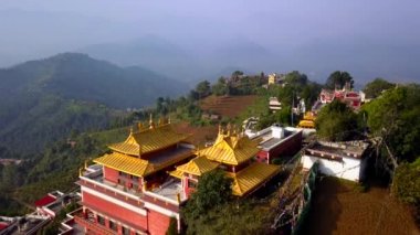 Tibet rahipleri manastır Vadisi Katmandu, Nepal - 17 Ekim 2017 yakınındaki