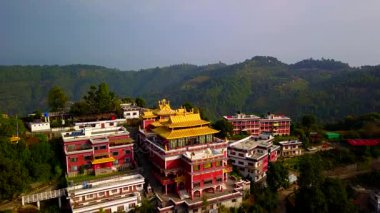 Tibet rahipleri manastır Vadisi Katmandu, Nepal - 17 Ekim 2017 yakınındaki