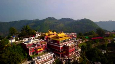 Tibet rahipleri manastır Vadisi Katmandu, Nepal - 17 Ekim 2017 yakınındaki