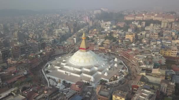 Stupa Bodhnath加德满都- 2017年10月26日 — 图库视频影像