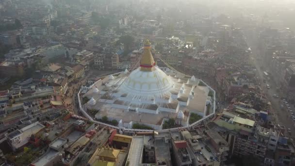 Stupa Bodhnath加德满都- 2017年10月26日 — 图库视频影像