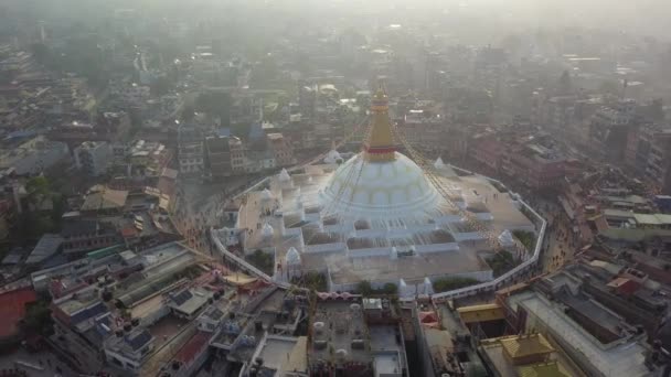 Stupa Bodhnath Kathmandu, Nepál - 26. října 2017 — Stock video