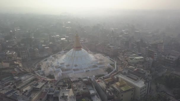 Stupa Bodhnath Kathmandu, Nepál - 26. října 2017 — Stock video