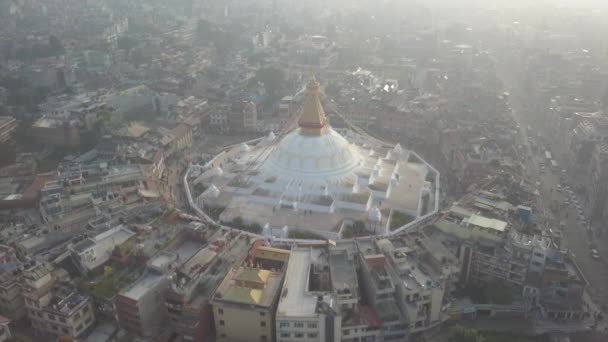 Stupa Bodhnath Kathmandu, Nepal - 26 oktober 2017 — Stockvideo