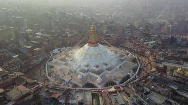 Stupa Bodhnath Kathmandu, Nepal - 26 ottobre 2017 — Video Stock