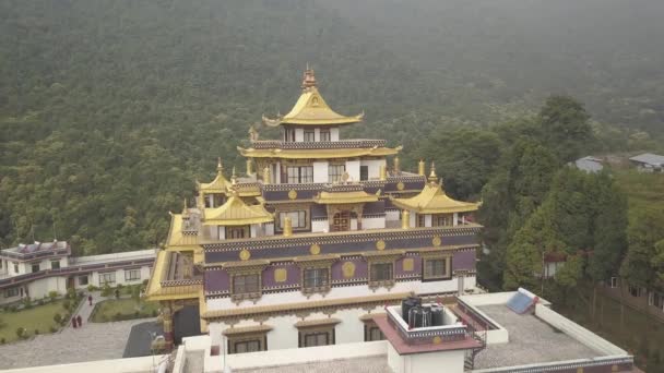 불교 수도원, 카트만두 계곡, 네팔-10 월 16 일, 2017 — 비디오