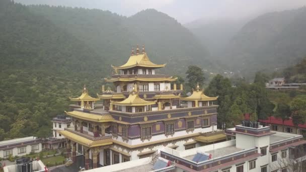 Mosteiro budista, vale de Kathmandu, Nepal - 16 de outubro de 2017 — Vídeo de Stock