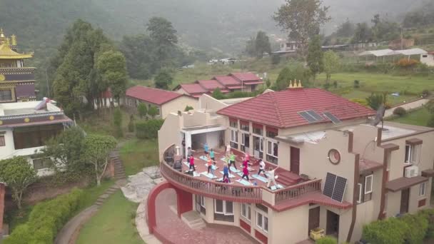 Buddhist Monastery, Kathmandu valley, Nepal - October 16, 2017 — Stock Video