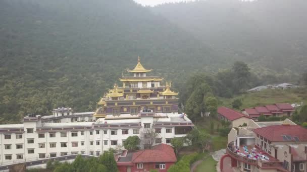 Buddhistický klášter, údolí Káthmándú, Nepál – 16. října 2017 — Stock video